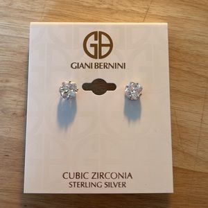 Giant Bernini Sterling Silver Cubic Zirconia Earrings